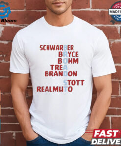 2024 Phillies on Broad St Schwarber Bryce Bohm Trea Brandon Stott Realmuto shirt