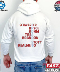 2024 Phillies on Broad St Schwarber Bryce Bohm Trea Brandon Stott Realmuto shirt