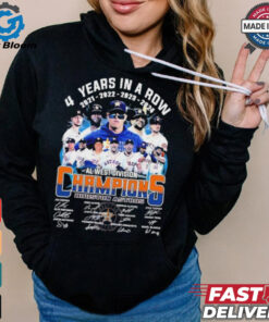 4 Years In A Row Houston Astros We Own The 2024 AL West Division Champions Signatures Shirt