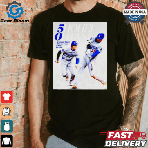 5hohei 0htani LA Dodgers 2 stolen bases 3 home runs 6 hits 10 RBI T shirt