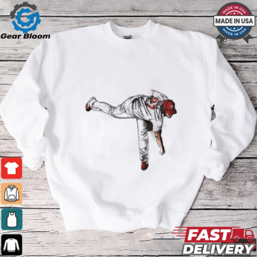 Aaron Nola pitching Philly baseball graphic shirt