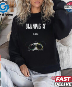 Alysha Clark Wearing Olympic A 2X Gold t shirt