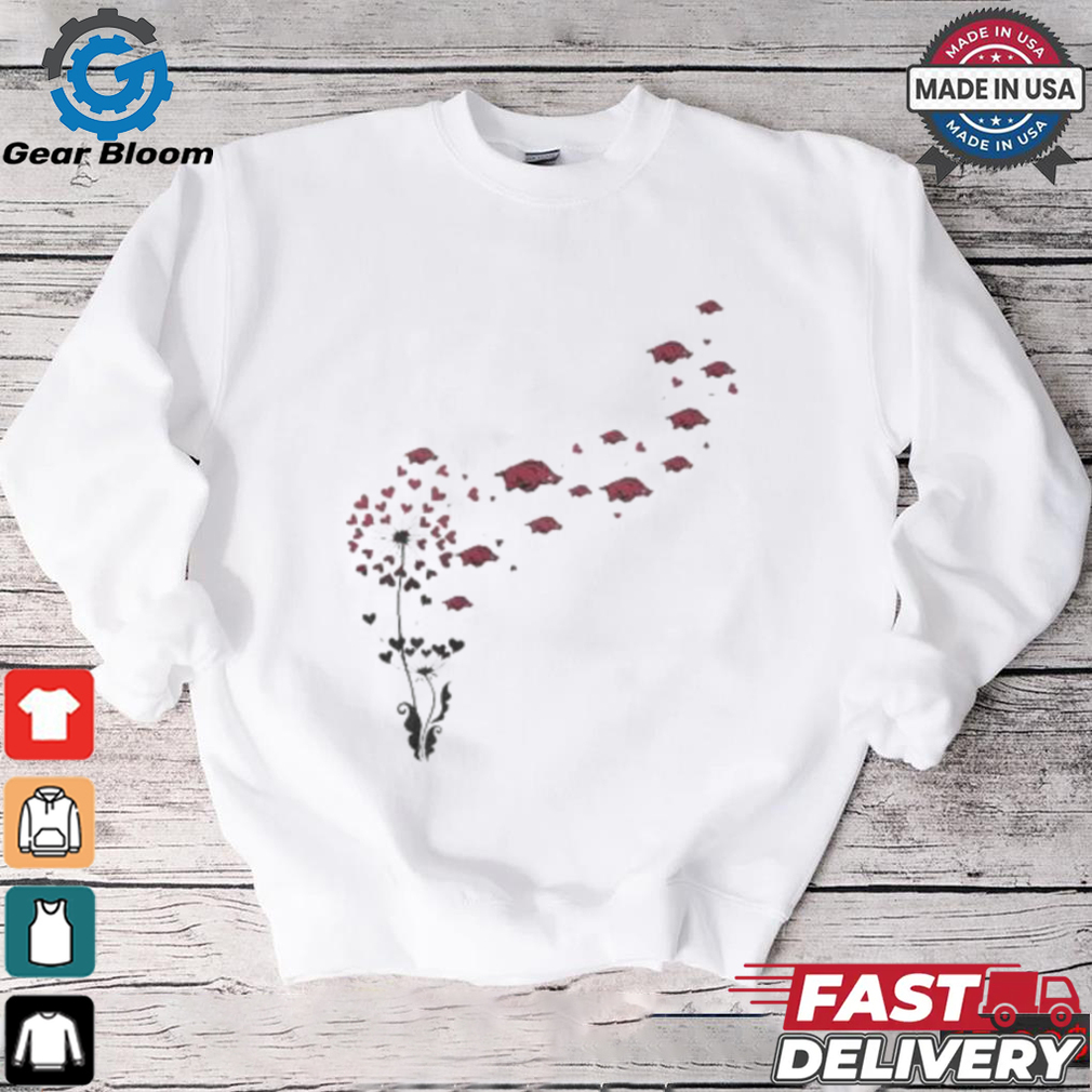 Arkansas Razorbacks Floral Dandelion Shirt Arkansas Razorbacks Floral Dandelion Shirt