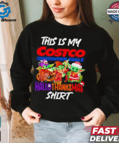 Baby Yoda Costco This Is My Hallothanksmas Shirt