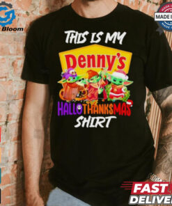 Baby Yoda Denny’s This Is My Hallothanksmas Shirt