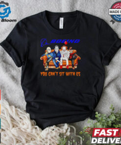 Boeing you can’t sit with us Voorhees Myers Pennywise and Krueger Halloween shirt