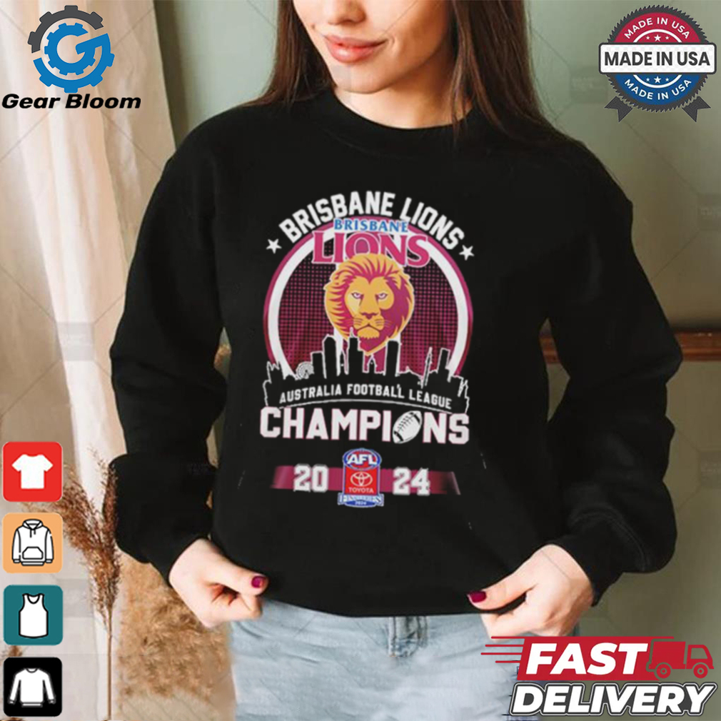 Brisbane Lions AFL Champions 2024 Skyline Shirt Brisbane Lions AFL Champions 2024 Skyline Shirt