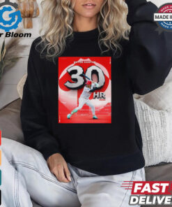 Bryce Harper 30 HR Philadelphia Phillies Red October 2024 Shirt