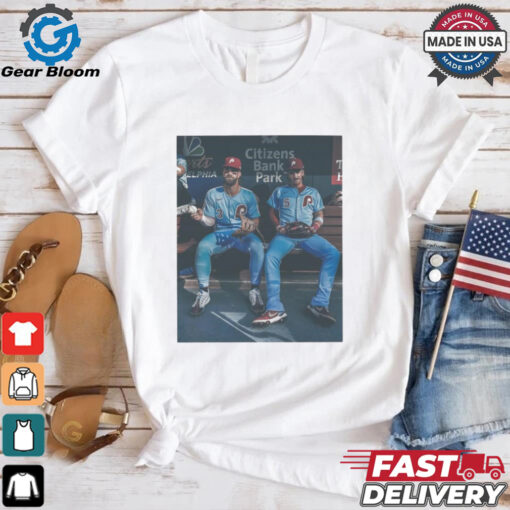 Bryce Harper and Bryson Stott Philadelphia Phillies Citizens Bank Park shirt