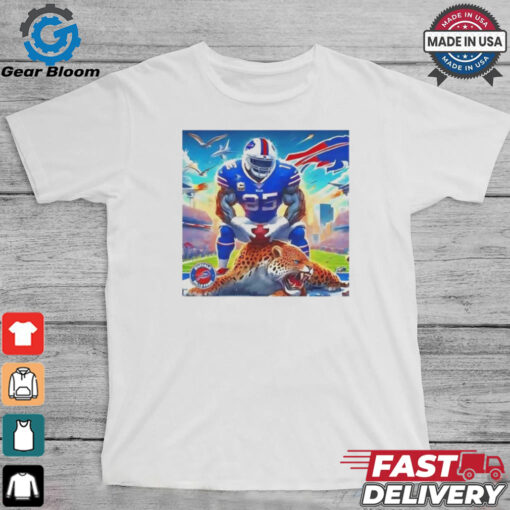Buffalo Bills Taron Johnson pumped the Jacksonville Jaguars shirt