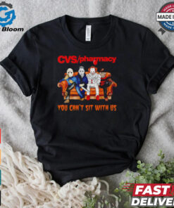 CVS pharmacy you can’t sit with us Voorhees Myers Pennywise and Krueger Halloween shirt