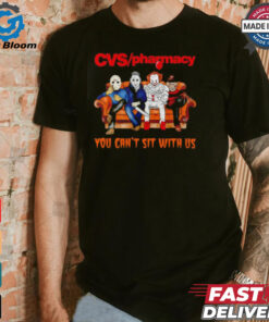 CVS pharmacy you can’t sit with us Voorhees Myers Pennywise and Krueger Halloween shirt