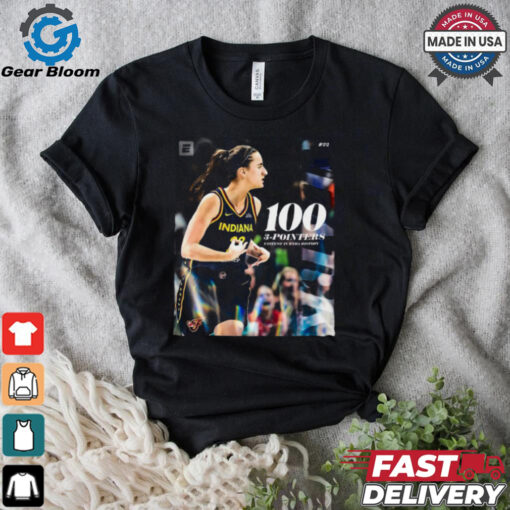 Caitlin Clark 100 3 Pointer Eastest In WNBA History T Shirt