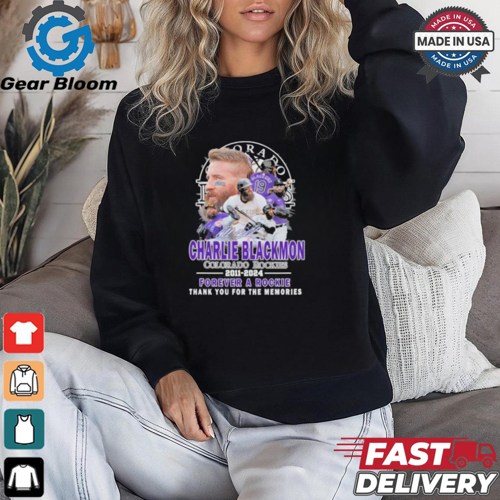 Charlie Blackmon Colorado Rockies 2011 2024 Forever A Rockie Signature Shirt Charlie Blackmon Colorado Rockies 2011 2024 Forever A Rockie Signature Shirt
