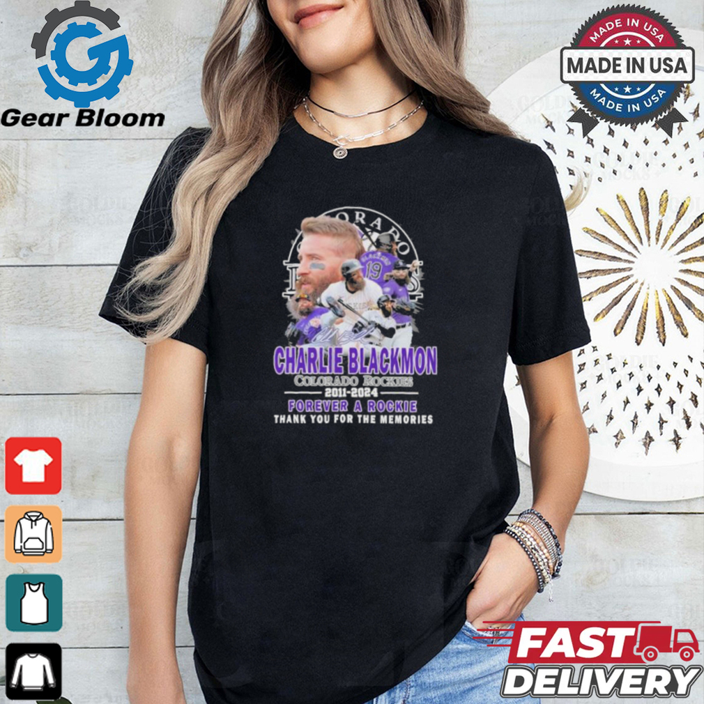Charlie Blackmon Colorado Rockies 2011 2024 Forever A Rockie Signature Shirt Charlie Blackmon Colorado Rockies 2011 2024 Forever A Rockie Signature Shirt
