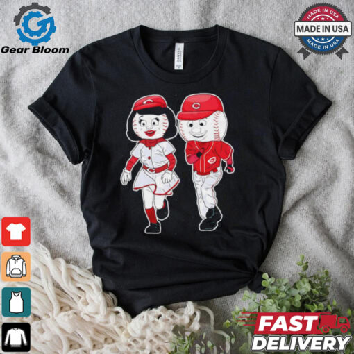 Cincinnati Reds Rosie red mascot couple shirt