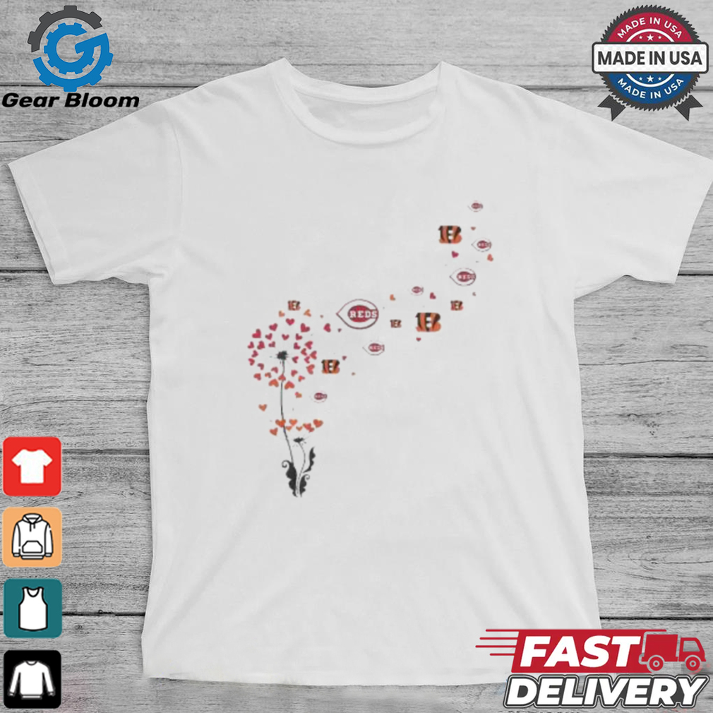 Cincinnati Sports Teams Floral Dandelion Shirt Cincinnati Sports Teams Floral Dandelion Shirt