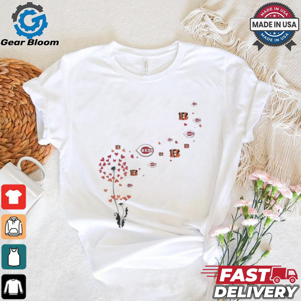 Cincinnati Sports Teams Floral Dandelion Shirt Cincinnati Sports Teams Floral Dandelion Shirt