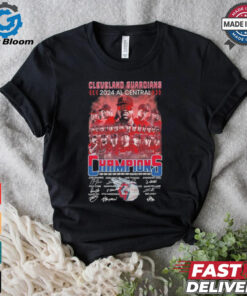 Cleveland Guardians 2024 AL Central Division Champions 12X Signatures T shirt