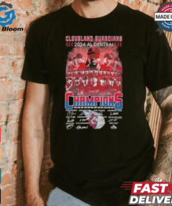 Cleveland Guardians 2024 AL Central Division Champions 12X Signatures T shirt