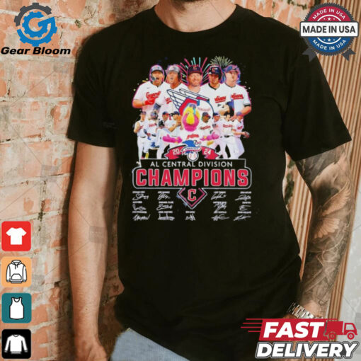 Cleveland Guardians 2024 AL Central Division Champions signatures shirt