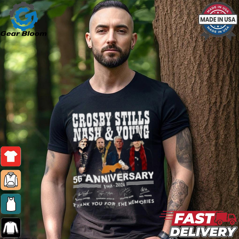 Crosby, Stills, Nash & Young 56th Anniversary 1968 – 2024 Thank You For The Memories T Shirt Crosby, Stills, Nash & Young 56th Anniversary 1968 – 2024 Thank You For The Memories T Shirt
