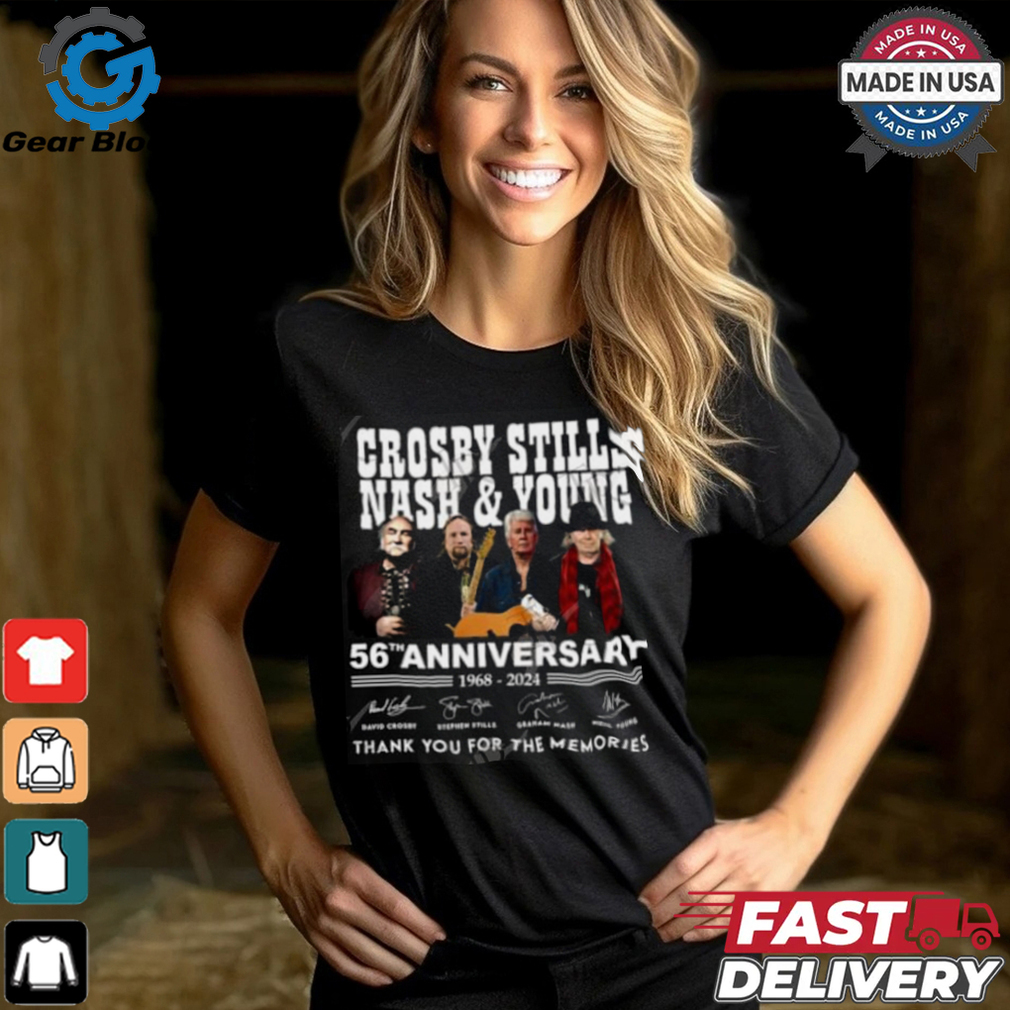 Crosby, Stills, Nash & Young 56th Anniversary 1968 – 2024 Thank You For The Memories T Shirt Crosby, Stills, Nash & Young 56th Anniversary 1968 – 2024 Thank You For The Memories T Shirt