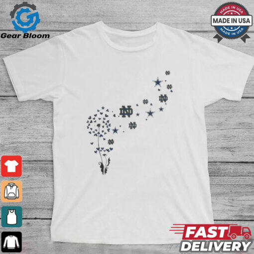 Dallas Cowboys & Notre Dame Floral Dandelion Shirt