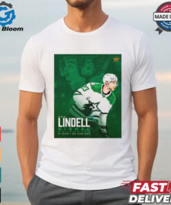 Dallas Stars NHL Esa Lindell Signed Extension 5 Year Poster t shirt