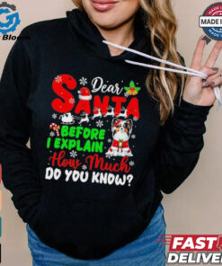 Dear Santa Before I Explain How Much Do You Know Xmas Shirt