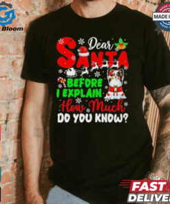 Dear Santa Before I Explain How Much Do You Know Xmas Shirt