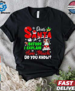 Dear Santa Before I Explain How Much Do You Know Xmas Shirt