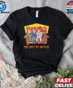 Denny’s you can’t sit with us Voorhees Myers Pennywise and Krueger Halloween shirt