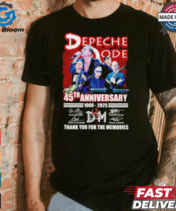 Depeche Mode Rock Band 45th Anniversary 1980 2025 Thank You For The Memories T Shirt