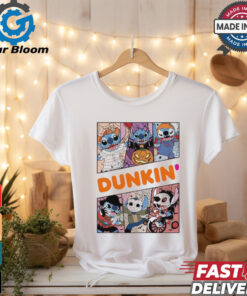 Design Halloween Horror Stitch Characters X Dunkin’ donuts Logo Shirt