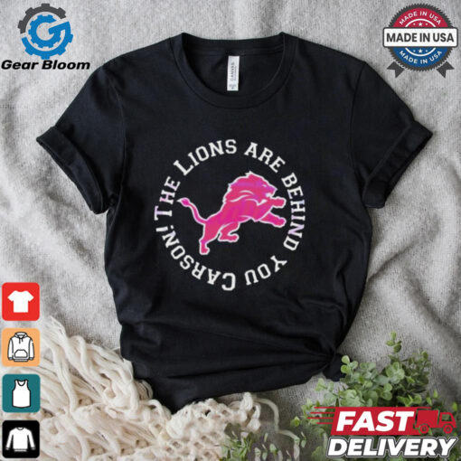 Detroit Lions Behind You Carson The Lions Logo T Shirt