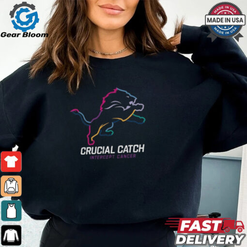 Detroit Lions Nike Black 2024 NFL Crucial Catch T Shirt