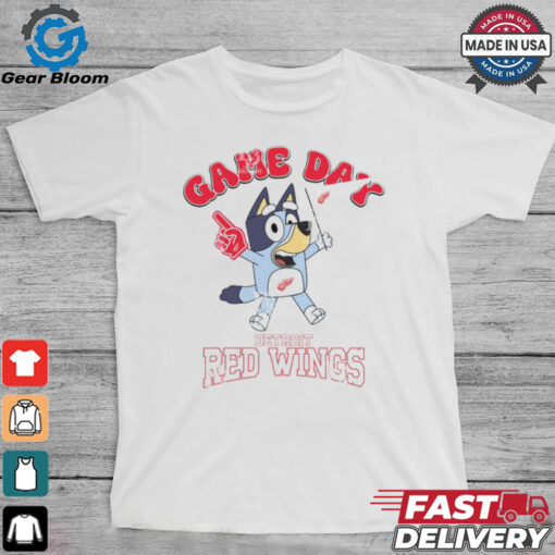 Detroit Red Wings Bluey Game Day shirt