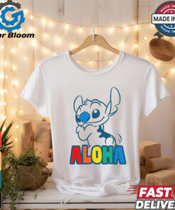 Disney Lilo & Stitch Dis Aloha Rainbow T Shirt