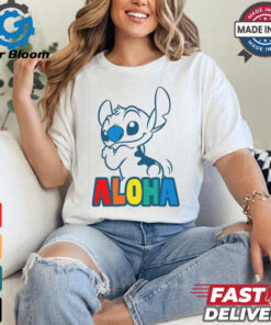 Disney Lilo & Stitch Dis Aloha Rainbow T Shirt