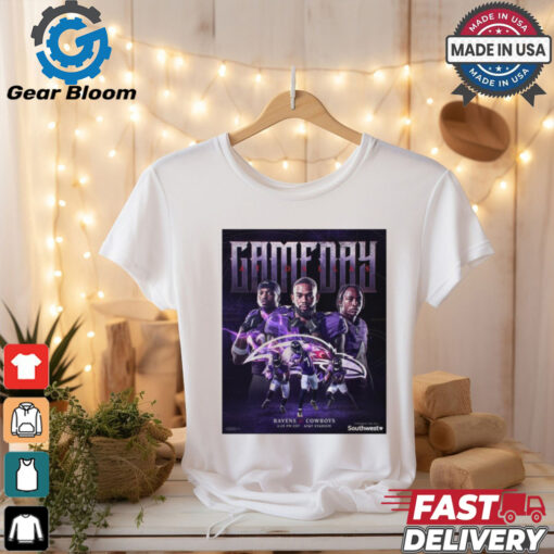 Gameday Baltimore Ravens At Dallas Cowboys Poster t shirt