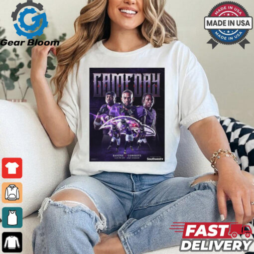 Gameday Baltimore Ravens At Dallas Cowboys Poster t shirt