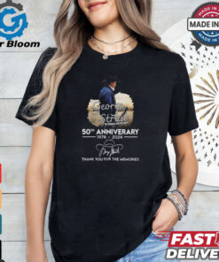 George Strait 50th anniversary 1974 2024 thank you for the memories signature shirt