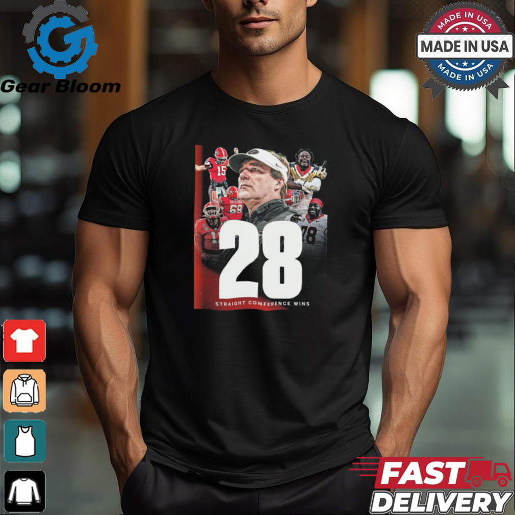 Georgia Bulldogs 28 Straight Conference Wins Shirt Georgia Bulldogs 28 Straight Conference Wins Shirt