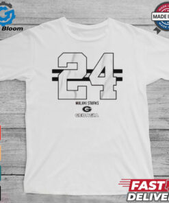 Georgia Football Malaki Starks 24 Stripe T shirt