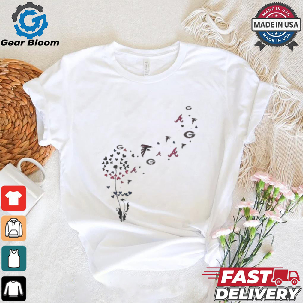 Georgia Sports Teams Floral Dandelion Shirt Georgia Sports Teams Floral Dandelion Shirt