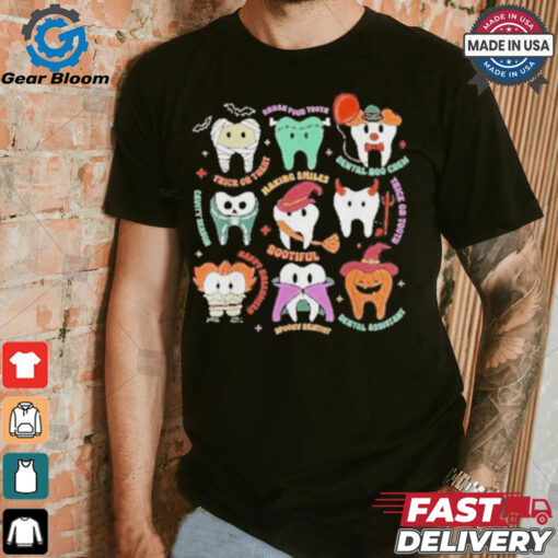 Halloween Dental Boo Crew Dentist Costume Teeth Shirt