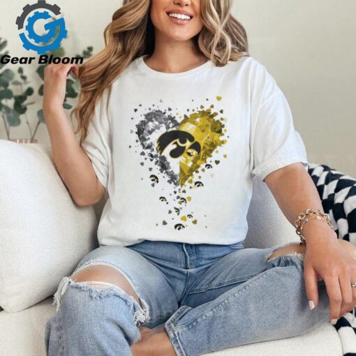 Heart Diamonds Crystal Heart Iowa Hawkeyes Shirt