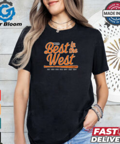 Houston Astros Baseball Best in the West 2017 2024 t shirt