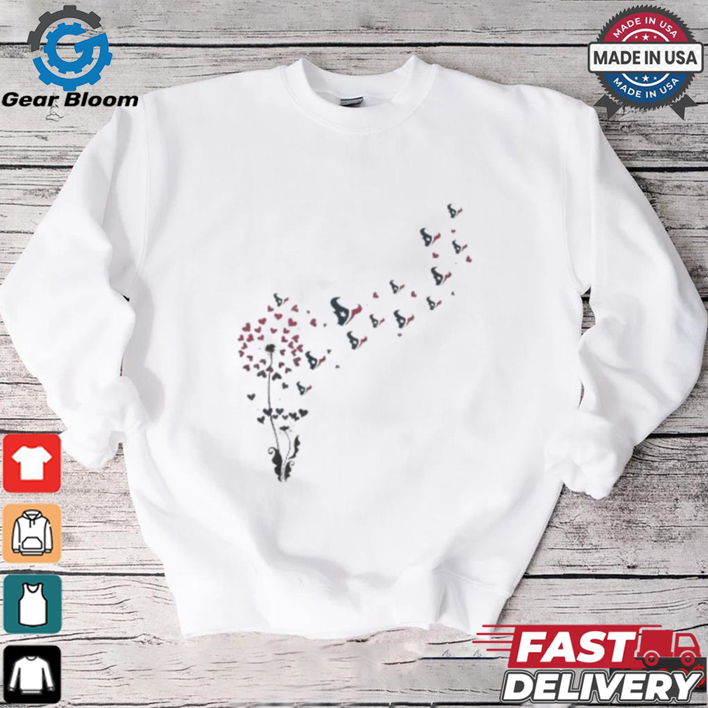 Houston Texans Floral Dandelion Shirt Houston Texans Floral Dandelion Shirt